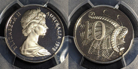 1978 Proof Ten Cent 10c Australia PCGS PR69DCAM FDC UNC #2505