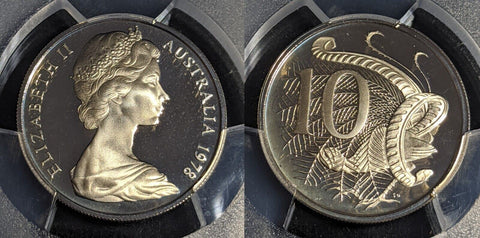 1978 Proof Ten Cent 10c Australia PCGS PR69DCAM FDC UNC #2512