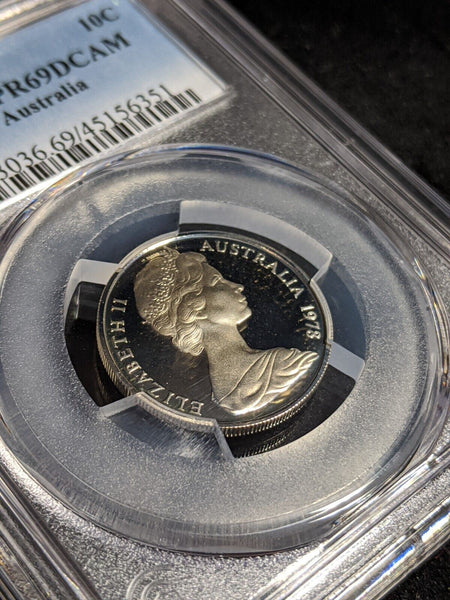 1978 Proof Ten Cent 10c Australia PCGS PR69DCAM FDC UNC #2512