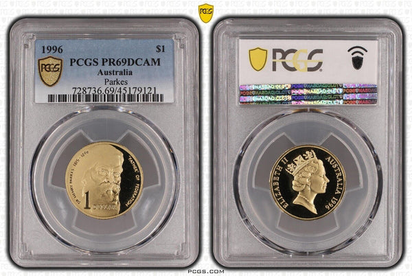 1996 Proof One Dollar $1 Parkes Australia PCGS PR69DCAM FDC UNC #2516