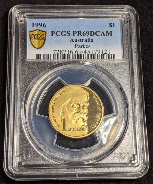 1996 Proof One Dollar $1 Parkes Australia PCGS PR69DCAM FDC UNC #2516