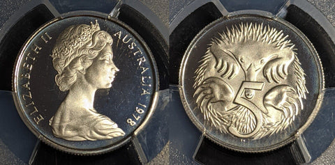 1978 Proof Five Cent 5c Australia PCGS PR69DCAM FDC UNC #2517