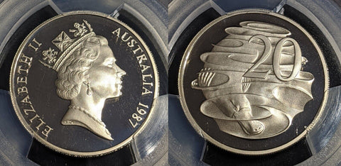 1987 Proof Twenty Cent 20c Australia PCGS PR69DCAM FDC UNC #2521