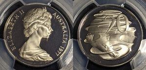 1977 Proof Twenty Cent 20c Australia PCGS PR69DCAM FDC UNC #2522