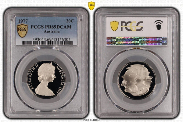 1977 Proof Twenty Cent 20c Australia PCGS PR69DCAM FDC UNC #2522