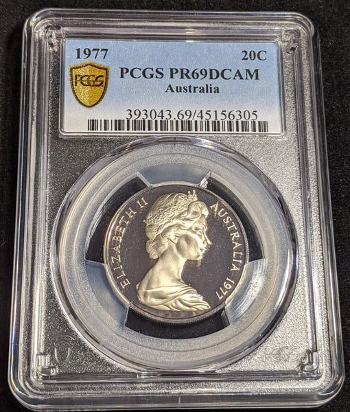 1977 Proof Twenty Cent 20c Australia PCGS PR69DCAM FDC UNC #2522
