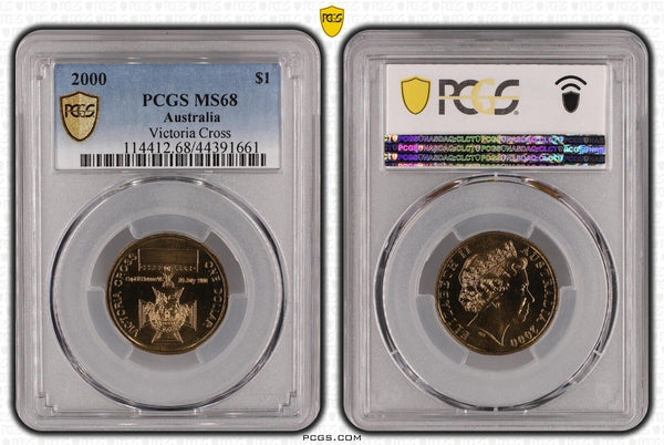 2000 One Dollar $1 Victoria Cross Australia PCGS MS68 FDC GEM UNC #2529