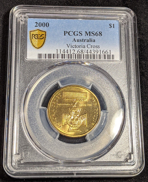 2000 One Dollar $1 Victoria Cross Australia PCGS MS68 FDC GEM UNC #2529