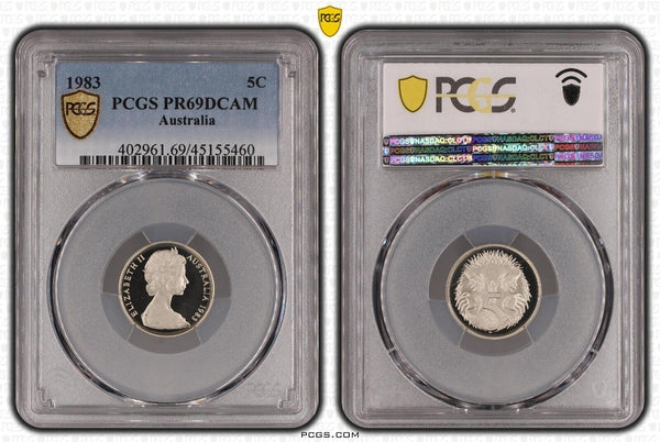 1983 Proof Five Cent 5c Australia PCGS PR69DCAM FDC UNC #2530