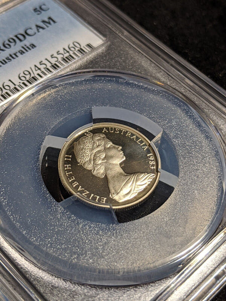 1983 Proof Five Cent 5c Australia PCGS PR69DCAM FDC UNC #2530