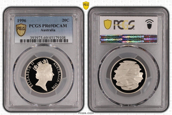 1996 Proof Twenty Cent 20c Australia PCGS PR69DCAM FDC UNC #2527