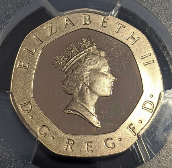 Great Britain 1990 Proof Twenty Pence 20p S-G2 PCGS PR69DCAM FDC UNC #2547