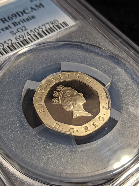 Great Britain 1990 Proof Twenty Pence 20p S-G2 PCGS PR69DCAM FDC UNC #2547