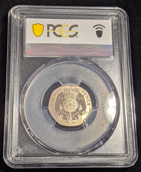 Great Britain 1990 Proof Twenty Pence 20p S-G2 PCGS PR69DCAM FDC UNC #2547