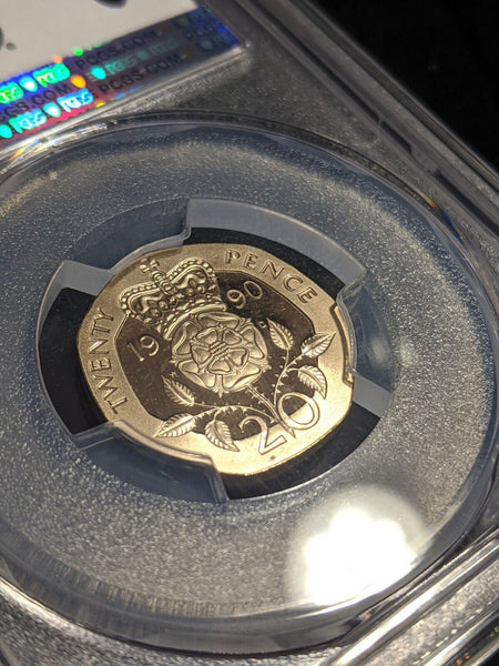 Great Britain 1990 Proof Twenty Pence 20p S-G2 PCGS PR69DCAM FDC UNC #2547