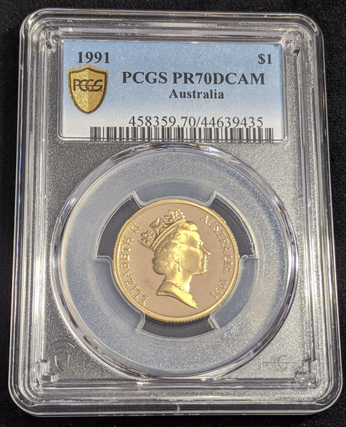 1991 Proof One Dollar $1 Australia PCGS PR70DCAM FDC UNC #2539