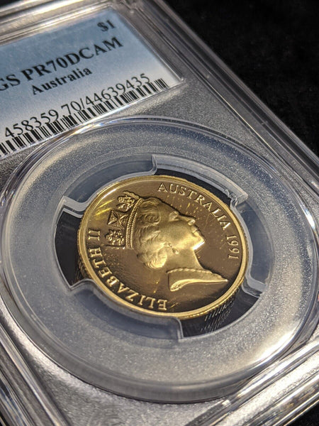 1991 Proof One Dollar $1 Australia PCGS PR70DCAM FDC UNC #2539