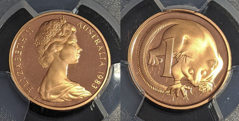 1983 Proof One Cent 1c Australia PCGS PR69DCAM FDC UNC #2541