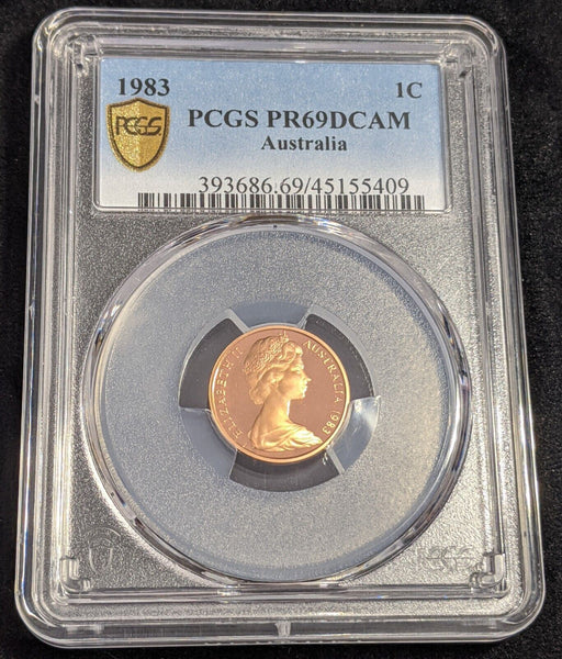 1983 Proof One Cent 1c Australia PCGS PR69DCAM FDC UNC #2541