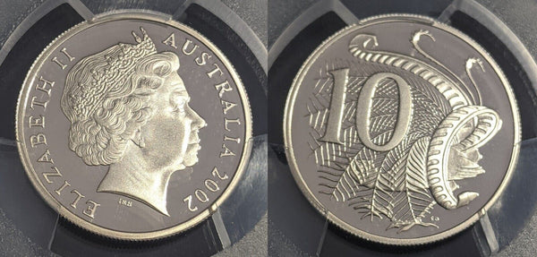 2002 Proof Ten Cent 10c Australia PCGS PR69DCAM FDC UNC #2540