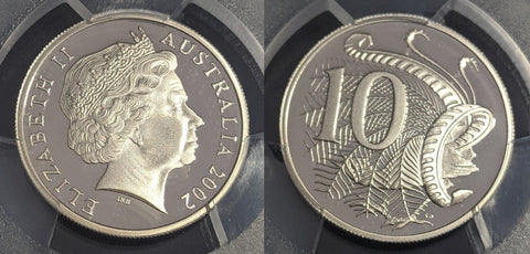2002 Proof Ten Cent 10c Australia PCGS PR69DCAM FDC UNC #2540