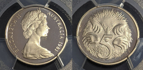 1981 Proof Five Cent 5c Australia PCGS PR68DCAM FDC UNC #2546