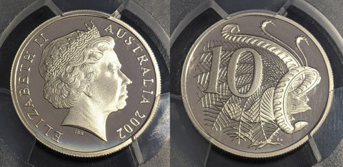 2002 Proof Ten Cent 10c Australia PCGS PR69DCAM FDC UNC #2548