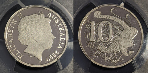 2009 Proof Ten Cent 10c Australia PCGS PR69DCAM FDC UNC #2558