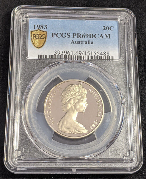 1983 Proof Twenty Cent 20c Australia PCGS PR69DCAM FDC UNC #2562
