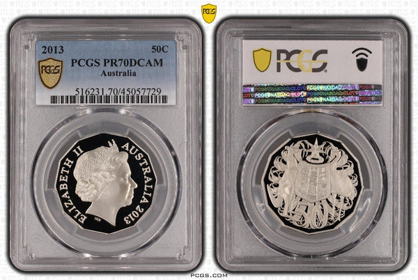 2013 Proof Fifty Cent 50c Australia PCGS PR70DCAM FDC UNC #2561