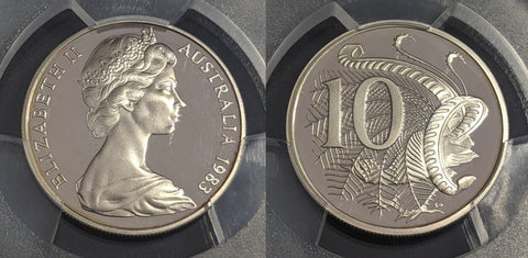 1983 Proof Ten Cent 10c Australia PCGS PR69DCAM FDC UNC #2560