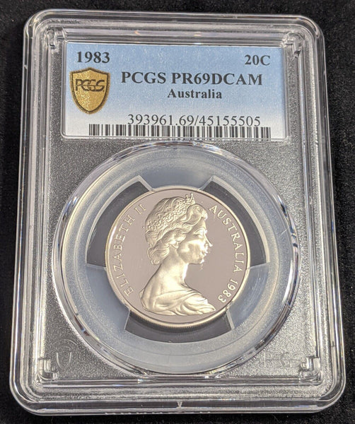 1983 Proof Twenty Cent 20c Australia PCGS PR69DCAM FDC UNC #2563