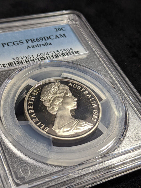 1983 Proof Twenty Cent 20c Australia PCGS PR69DCAM FDC UNC #2563