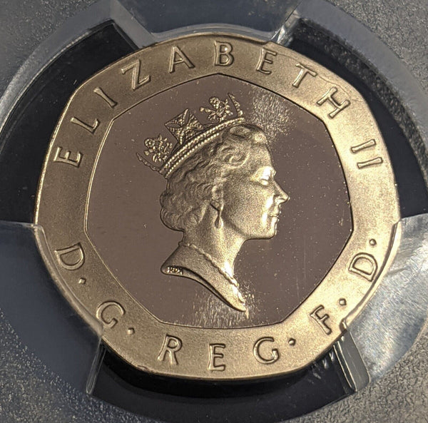 Great Britain 1991 Proof Twenty Pence 20p S-G2 PCGS PR69DCAM FDC UNC #2554