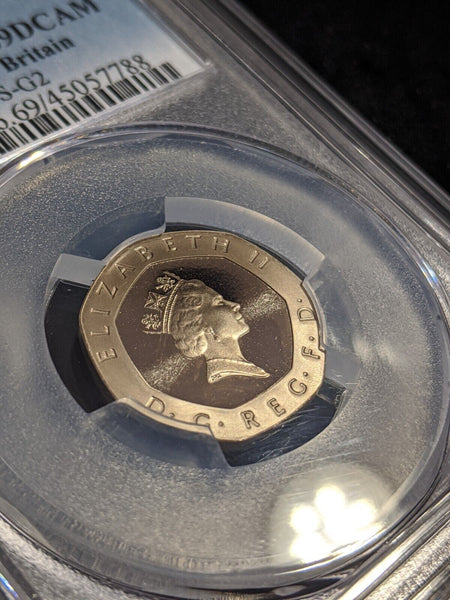 Great Britain 1991 Proof Twenty Pence 20p S-G2 PCGS PR69DCAM FDC UNC #2554