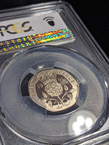 Great Britain 1991 Proof Twenty Pence 20p S-G2 PCGS PR69DCAM FDC UNC #2554