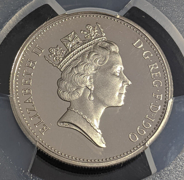 Great Britain Proof 1990 Five Pence 5p S-D3 23.6mm PCGS PR69DCAM FDC UNC #2564