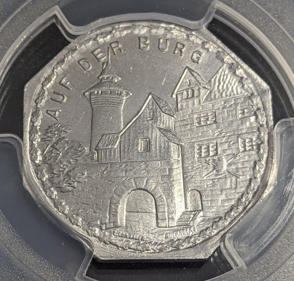 Germany Nurnberg Auf der Burg Streetcar Token 20 Pfennig PCGS MS64 GEM #2568