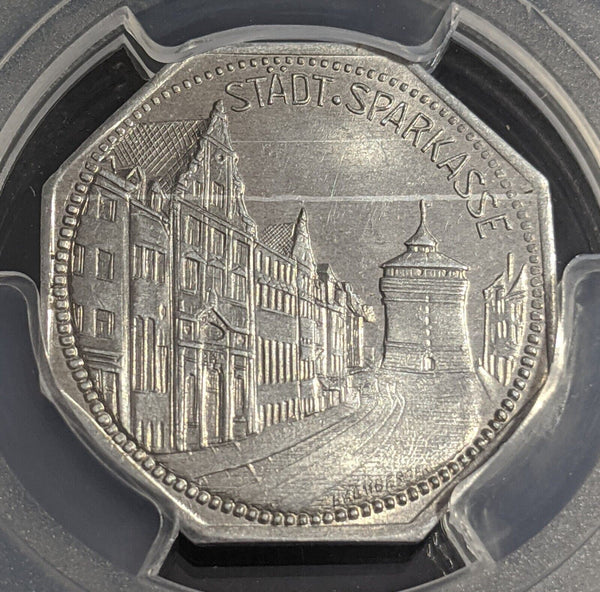 Germany Nurnberg Stadt Sparkasse Streetcar Token 20 Pfennig PCGS MS64 GEM #2569