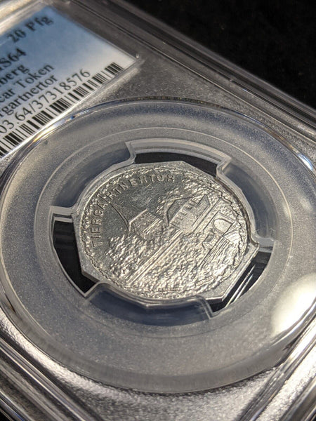 Germany Nurnberg Tiergartnertor Streetcar Token 20 Pfennig PCGS MS64 GEM #2576