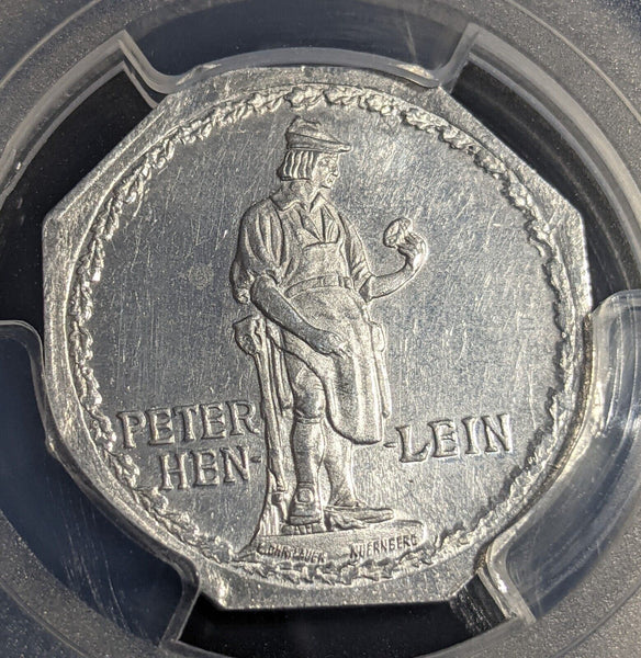 Germany Nurnberg Peter Henlein Streetcar Token 20 Pfennig PCGS MS64 GEM #2578