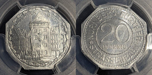 Germany Nurnberg Nassauer Haus Streetcar Token 20 Pfennig PCGS MS64 GEM #2579