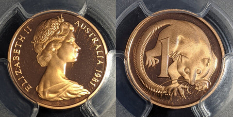 1981 Proof One Cent 1c Australia PCGS PR70DCAM FDC UNC #2584