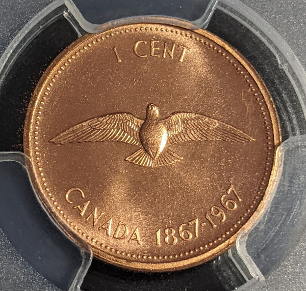 Canada Proof 1967 One Cent 1c PCGS PR64RD GEM UNC KM# 65 #2589