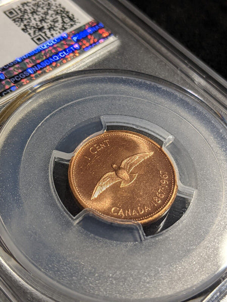 Canada Proof 1967 One Cent 1c PCGS PR64RD GEM UNC KM# 65 #2589