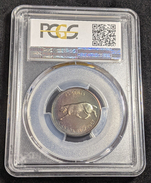 Canada Proof 1967 Twenty Five Cent 25c PCGS PR65 GEM UNC KM# 68 #2597