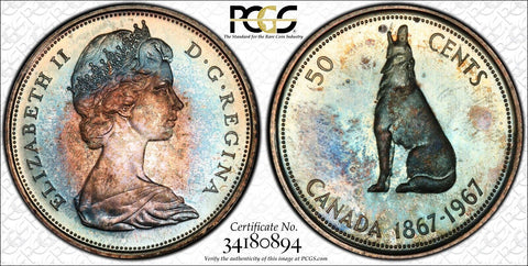 Canada Proof 1967 Fifty Cent 50c PCGS PR65 GEM UNC KM# 69 #2598