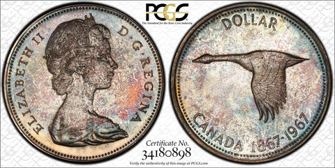 Canada Proof 1967 One Dollar $1 PCGS PR65 GEM UNC KM# 70 #2603