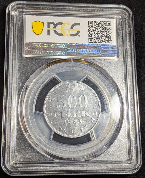 Germany Weimar Republic Proof 1923 D 500 Mark KM# 36 PCGS PR64 GEM UNC #2605