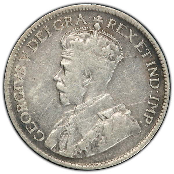 Canada NEWFOUNDLAND 1919 C 25 Cents PCGS Cleaned VF details KM# 17 #2610